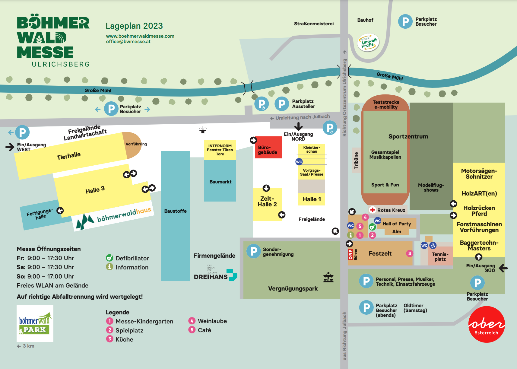 Lageplan der Böhmerwaldmesse